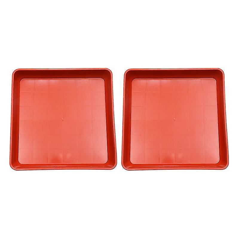 2pcs Plastic Plants Pots Tray