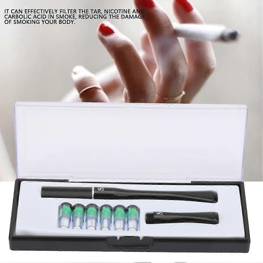 Wiederverwendbare Zigarettenspitze mit Filter 11,5 cm Metallharzpfeife