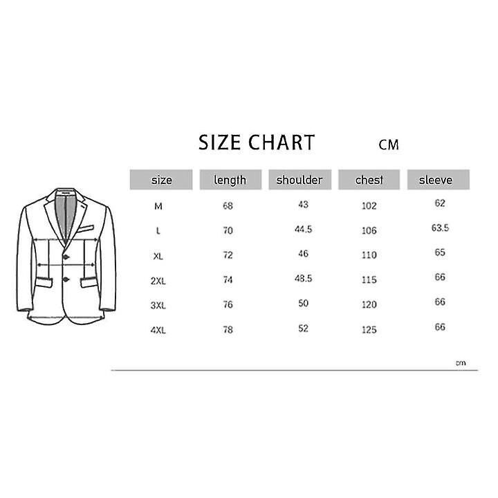 blazer jacket male suit sizes