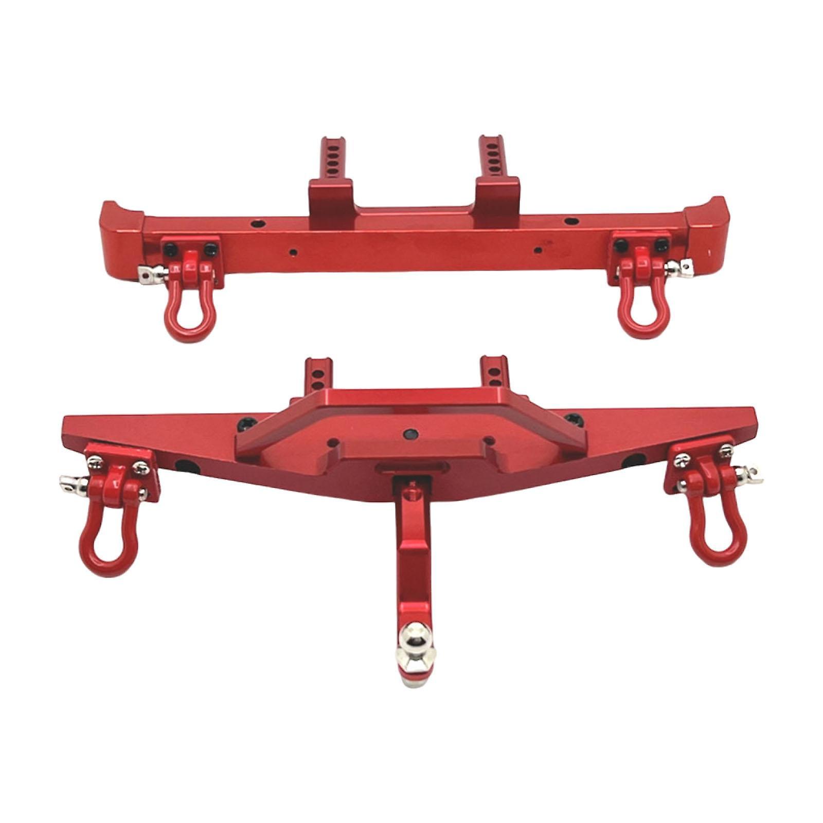 2x 1/12 RC Car Bumper (Front and Rear) Parts Replacement for MN128 RC Trucks red