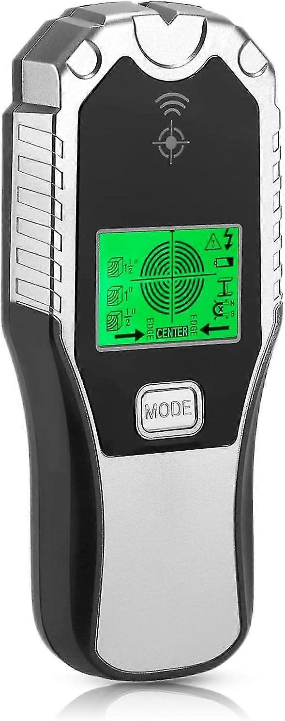 Construction Finder, Digital Wall Scanner Sensor Stud Detector With Lcd Display And Light Indicator 6 In 1 Detects Metal, Electrical Wires, Wooden Stu