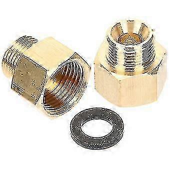 2pcs Propane Adapter Fitting Inner G3/8 To Outer 9/16 Pipe Extension Adapter