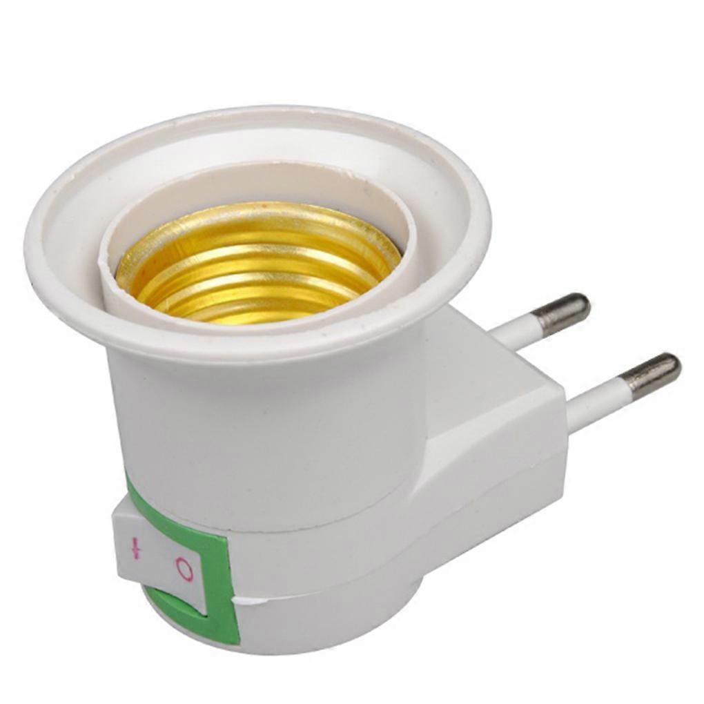 E27 Eu Plug Adapter With Power On-off Control Switch E27 Led Socket Lamp Base Lamp Socket Dropship