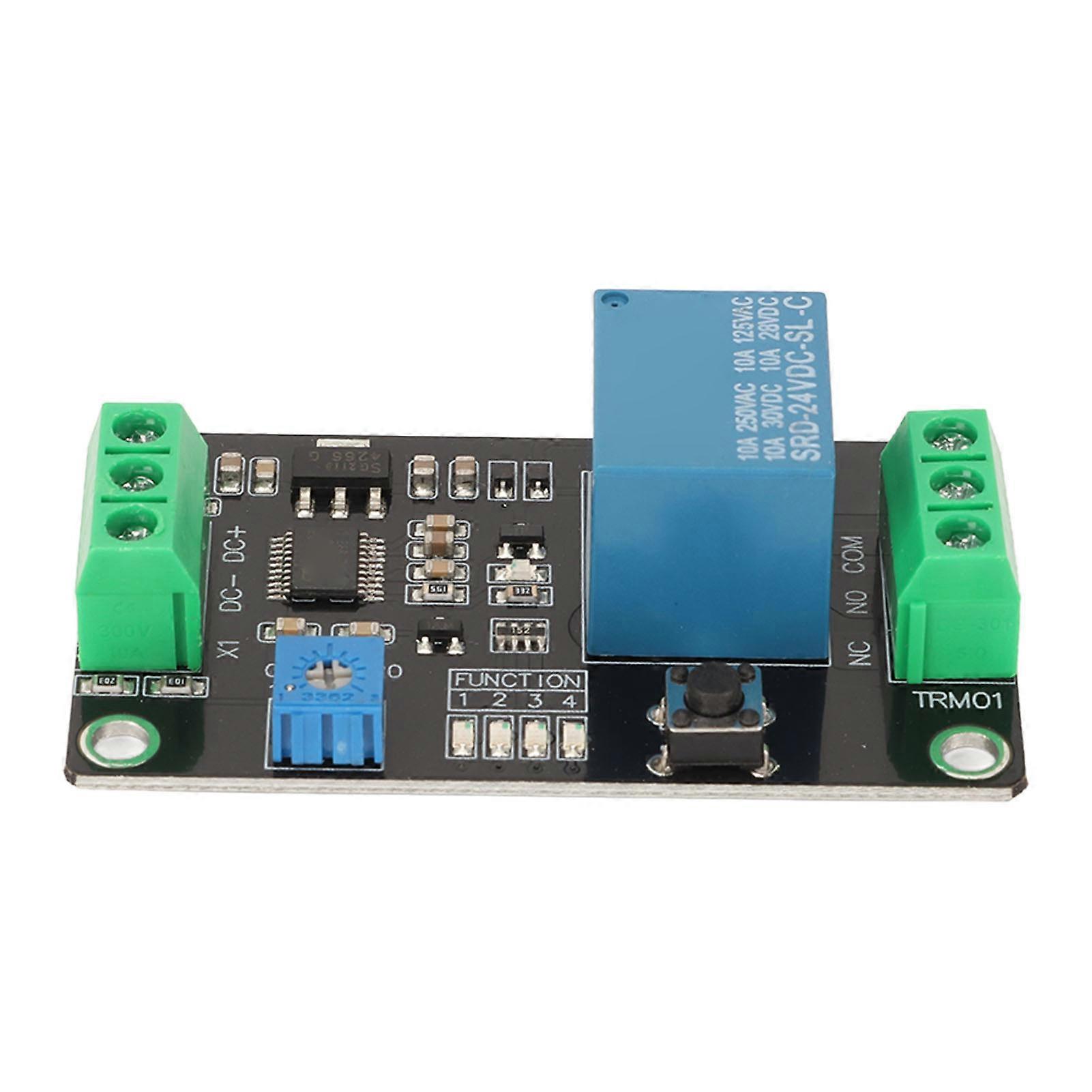 Time Delay Relay Module Delayed Disconnection Delayed Closing Self Locking Delay Switch for Industrial Control DC24V
