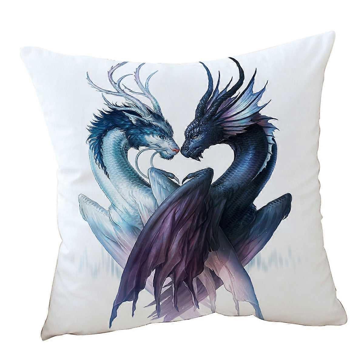 Yin and Yang Dragons Cushion Cover