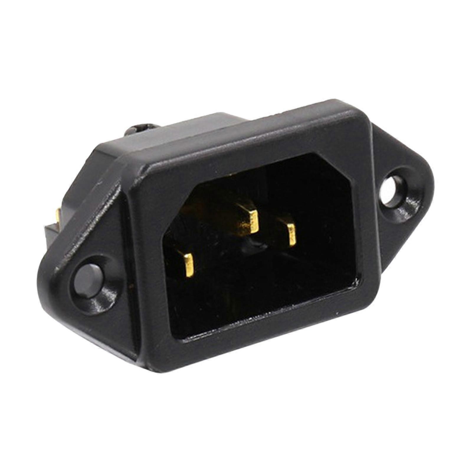 250V 15A Panel Mount Plug Adapter Accessory 5.1x2.4x2.8cm Power Connector