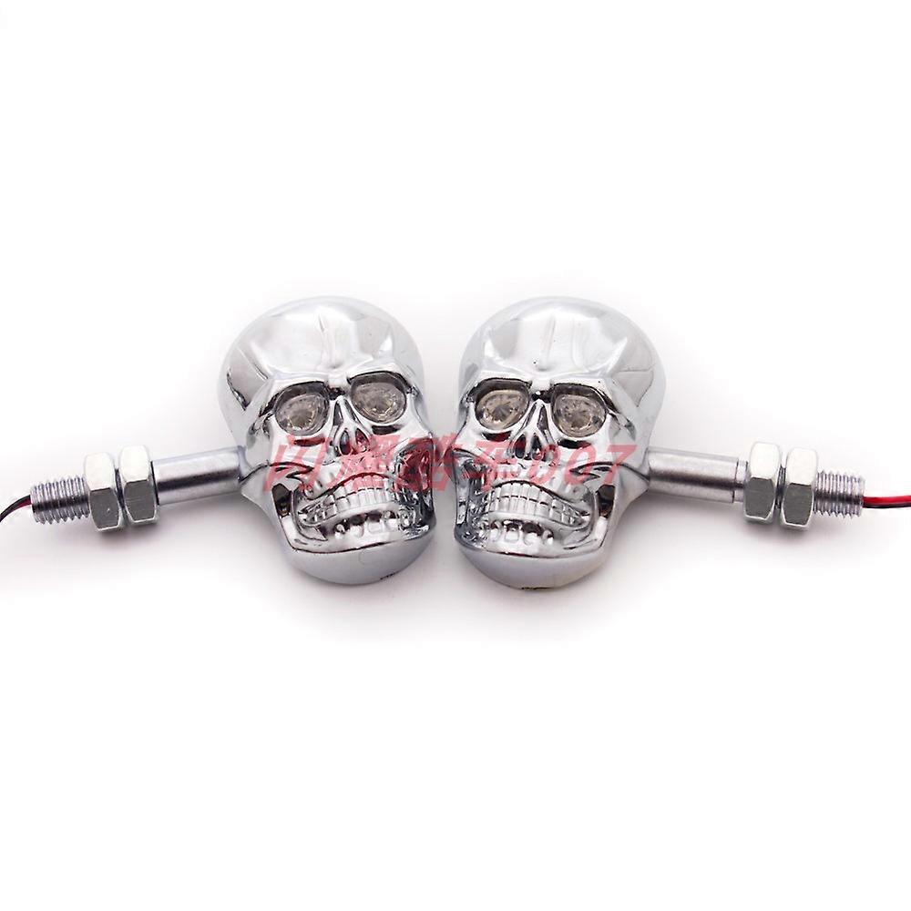 Retro Motorcycle Modified Skull Front and Rear Universal LED Turn SignalsMaverick Electric Vehicle Turn Lights, Turn Lights