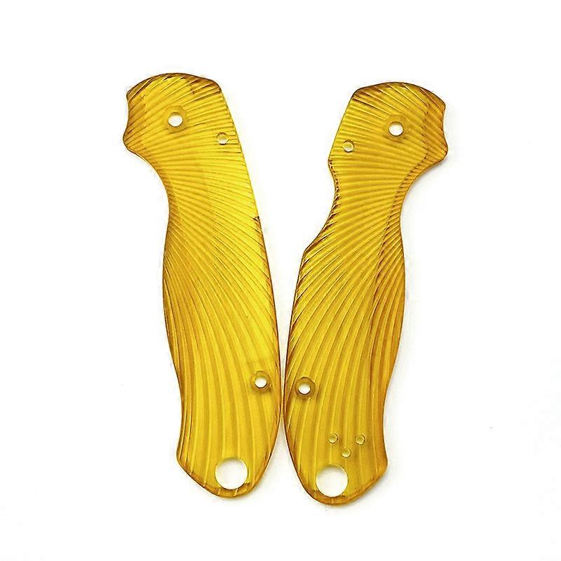 1 Pair Custom Ultem PEI Transparent Knife Grip Scales Handle Patches for Spyderco C223 Para 3 Fold Knife