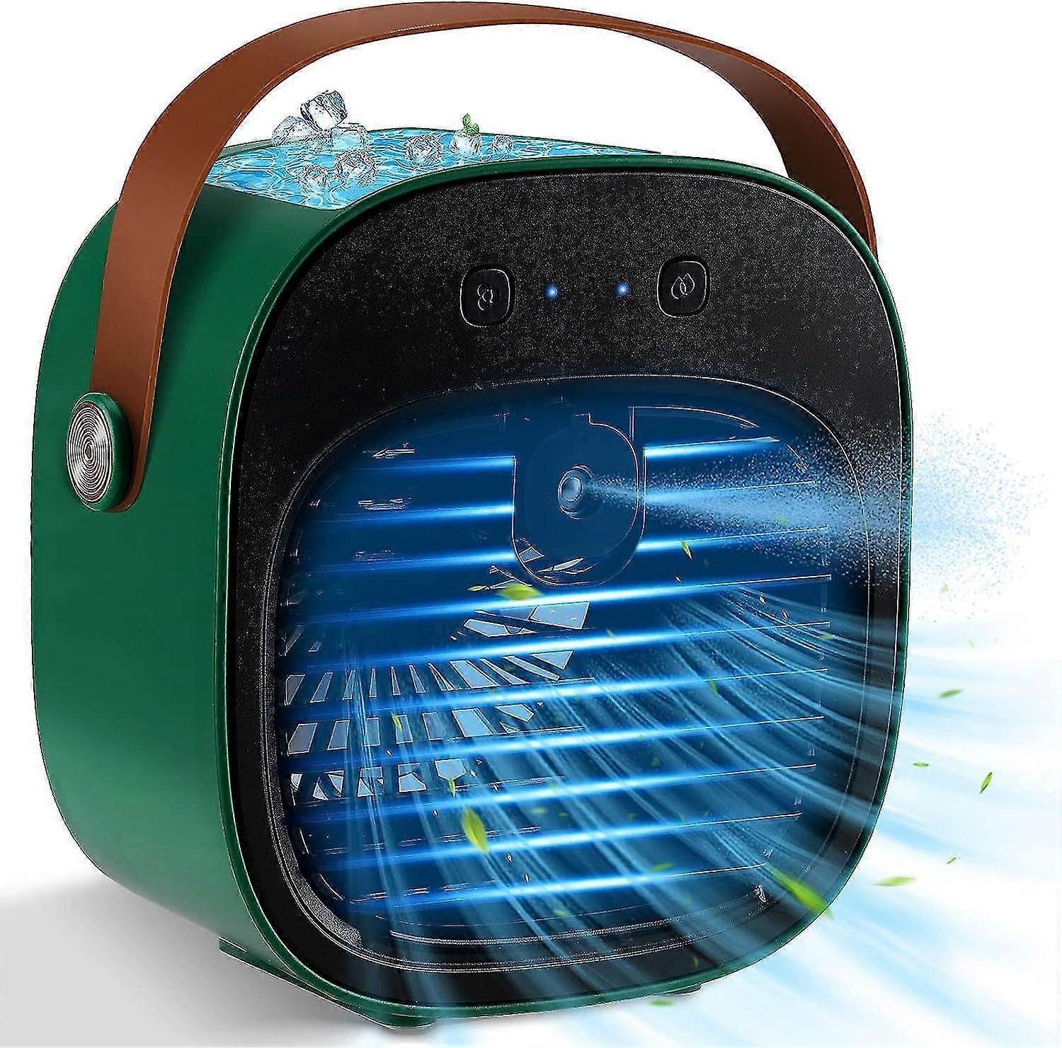 Portable Air Conditioners, 5200mah Rechargeable Mini Air Conditioner Duration 5-10 Hrs, Desk Air Conditioner With 3 Speed