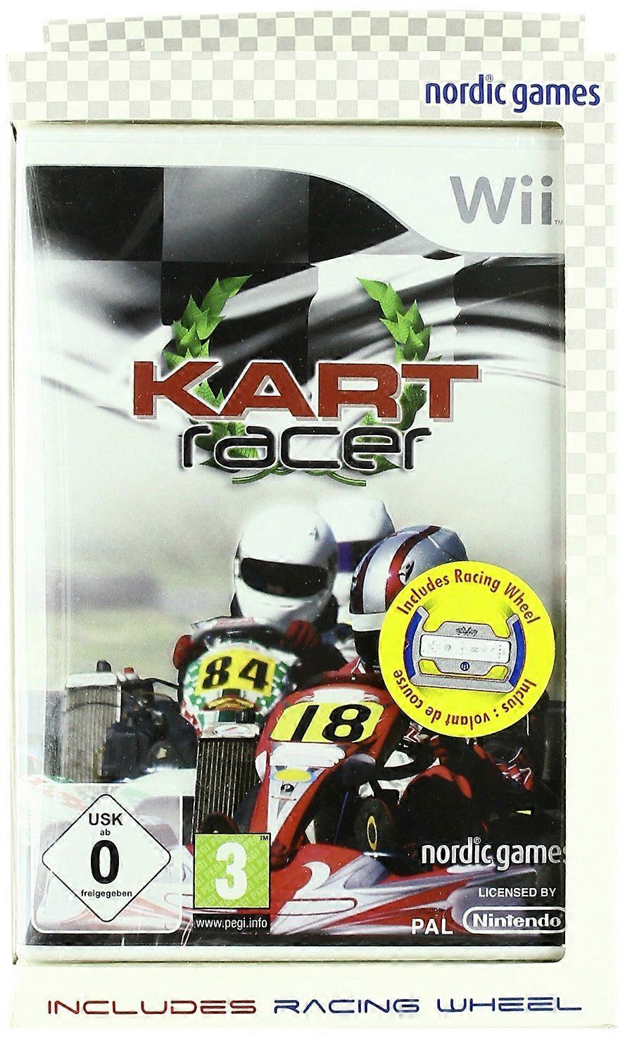Kart Racer Bundle with Racing Wheel - Nintendo Wii - PAL - New & Sealed