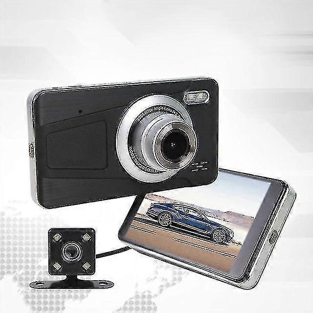 Double Dash Cam 1080p Avant Arrière Caméra Grand Angle Vision Nocturne Boucle d’enregistrement G-sensor Motion Detecti
