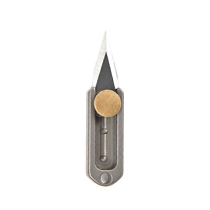 Pure Titanium Mini Push Knife Key Chain Pendant Portable Multi Tools Knif