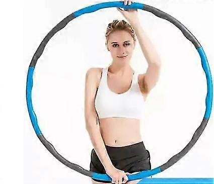 蓝色 1 公斤可调节软加权呼啦圈健身戒指，适合儿童和成人