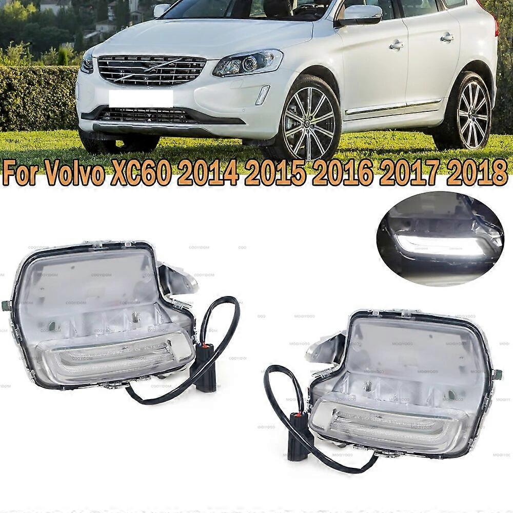 LED Front bumper Fog Light DRL Daytime Running Light Fog Lamp For Volvo XC60 2014 2015 2016 2017 2018 For Car 31364330 31364331