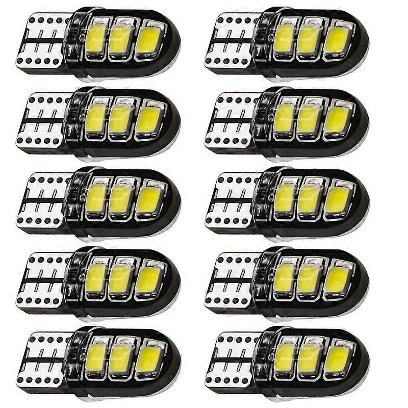 10pcs Waterproof T10 led bulb W5W 5630 6Led Car Led Light CANBUS 6SMD 5730 t10 silicone w5w Turn light Reverse License Plate