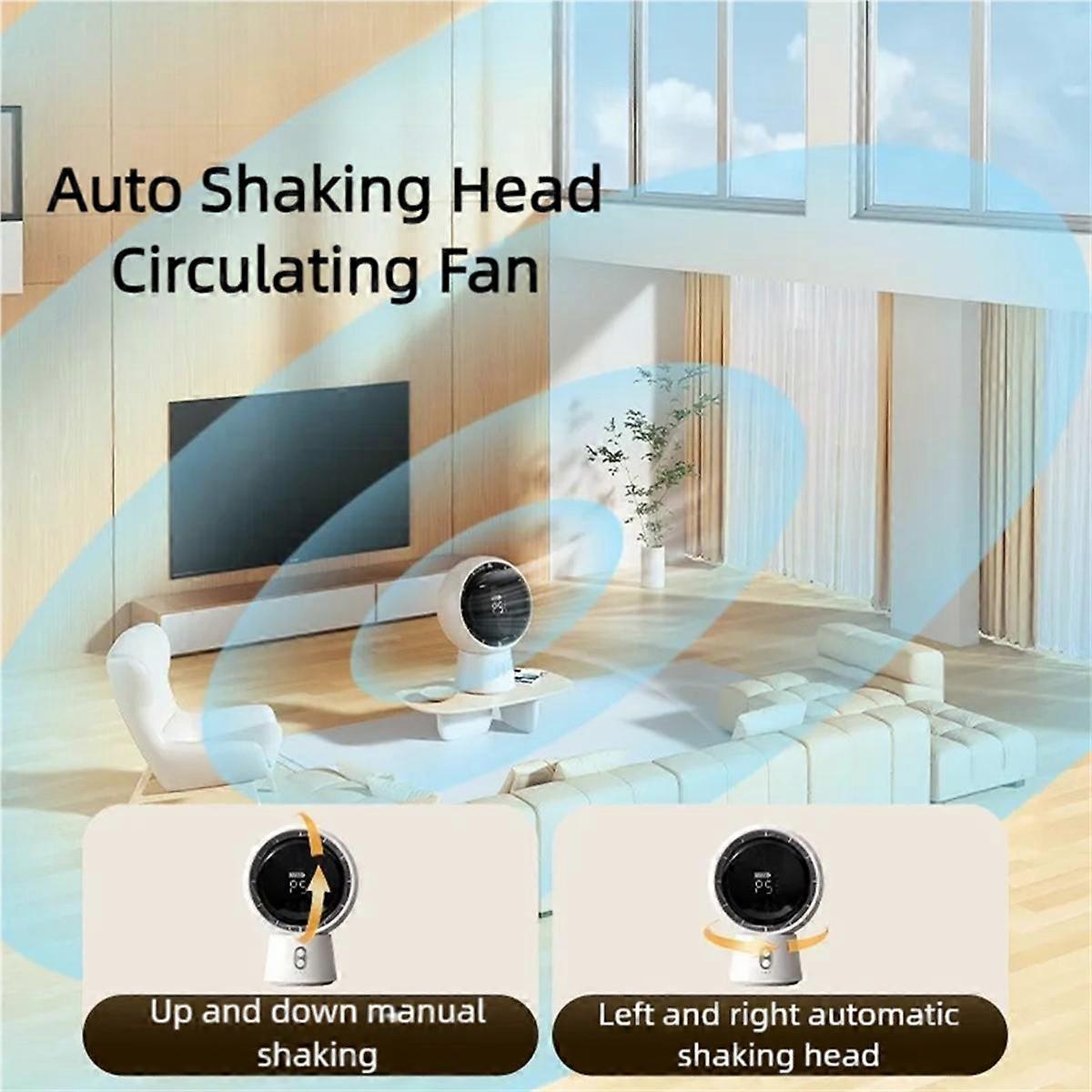 Mini Portable Bladeless Air Circulating Fan USB Rechargeable 5000mAh ...