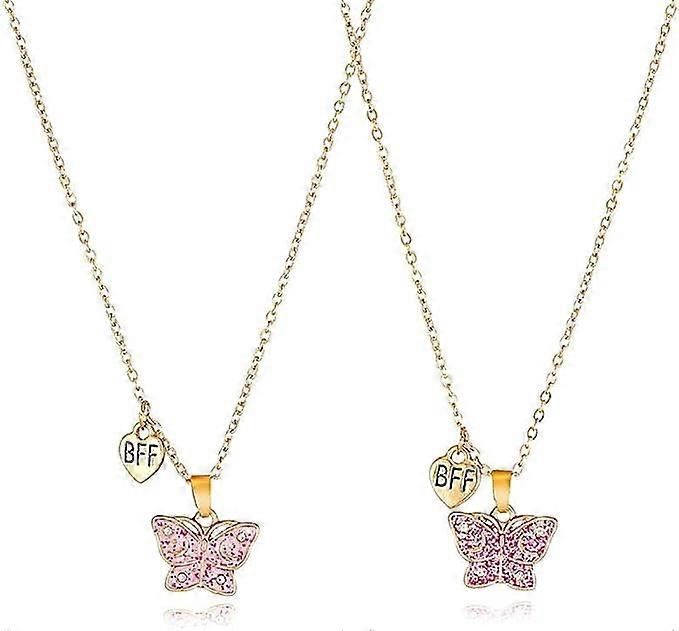 Colier fluture universal roz și roz / violet