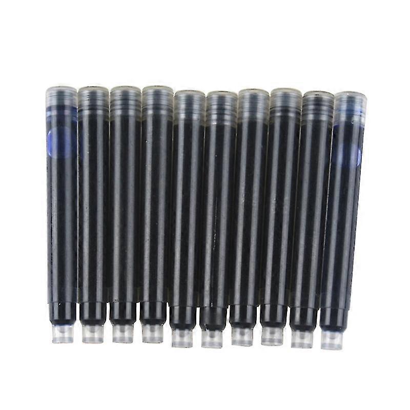 10pcs Disposable Universal Fountain Pen Standard Cartridge Ink Refills Blue Ink