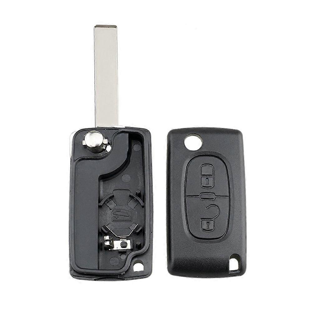02B Fits For Peugeot 2008 3008 5008 2 Button Remote Key Fob Shell Case Ce0523 Hu83 Shell Cover Key Protector