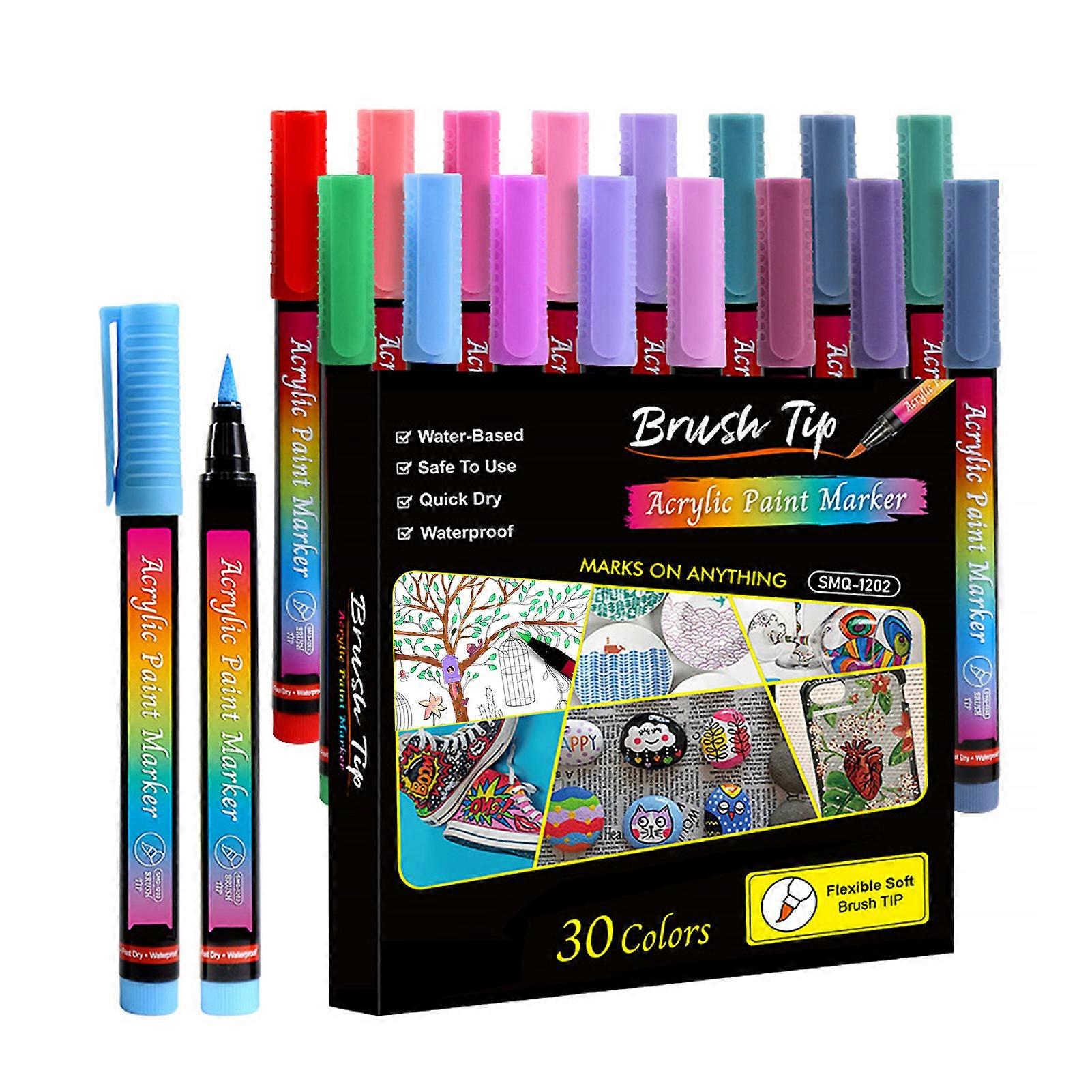 Soft Tip Brush Markers Colored Pen Long-Lasting Special Craft Paint Pens for Painting Supplies & Craft Supplies