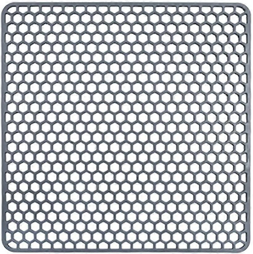 Multifunctional silicone deep dish trivet for kitchen, table (gray honeycomb)