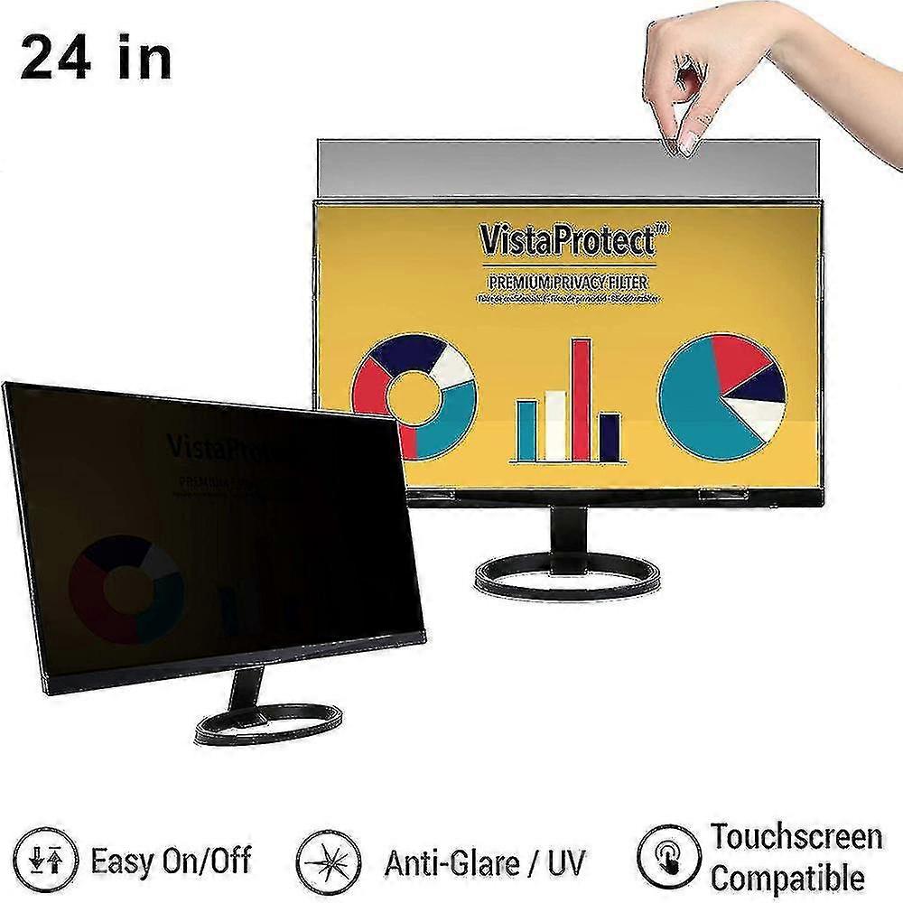 Computer Privacy Screen Filter For Widescreen Computer Monitor 24"