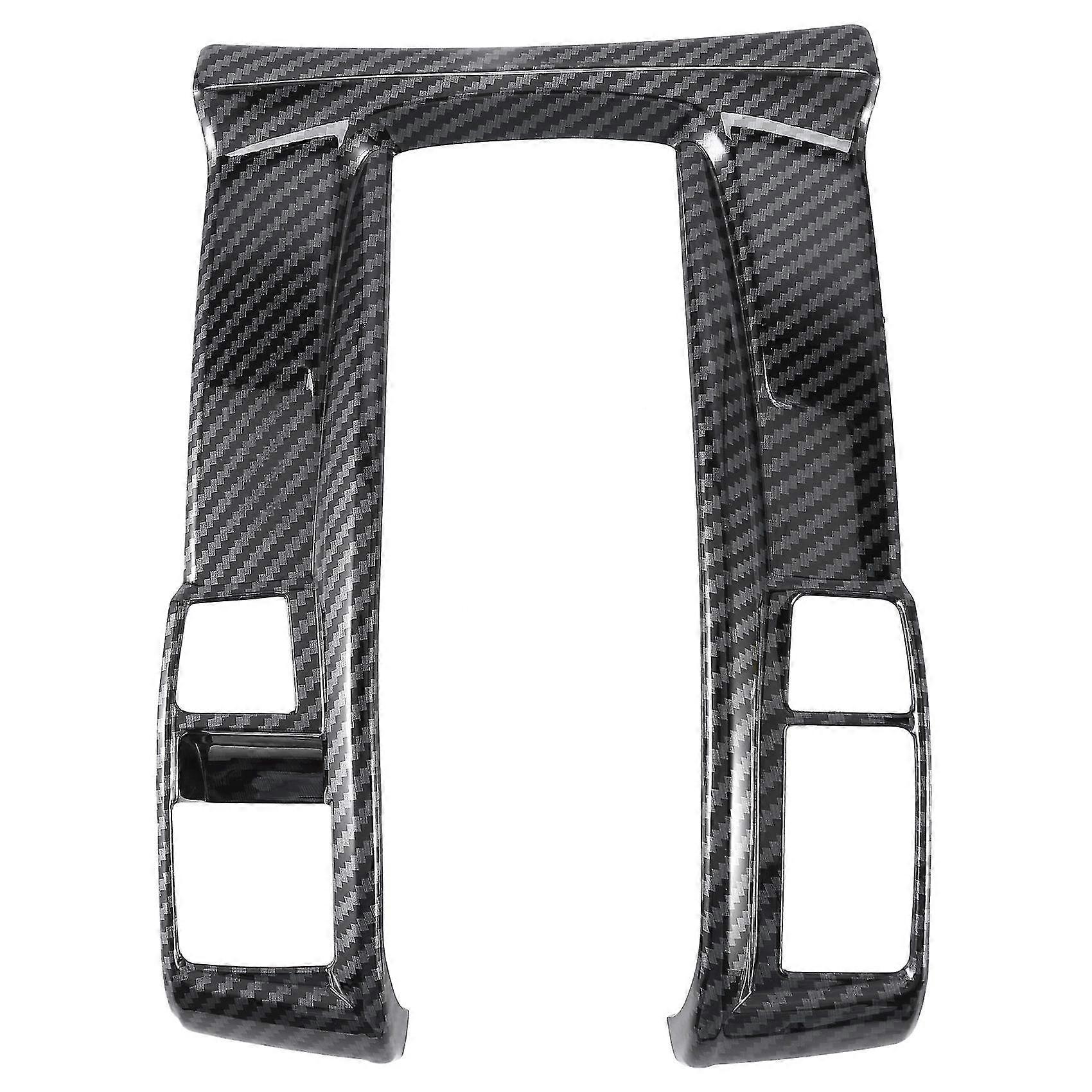 Carbon Fiber Center Console Shift Panel Frame Cover Trim For 2016-2019