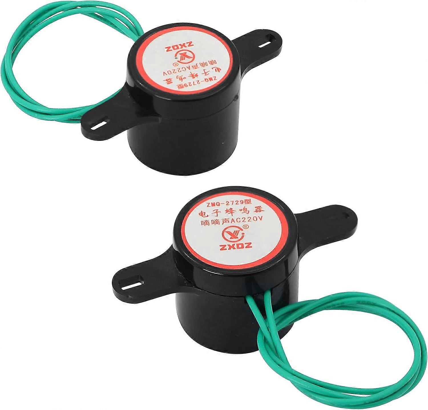 2 x electronic sound buzzer, AC 220 V continuous tone buzzer alarm
