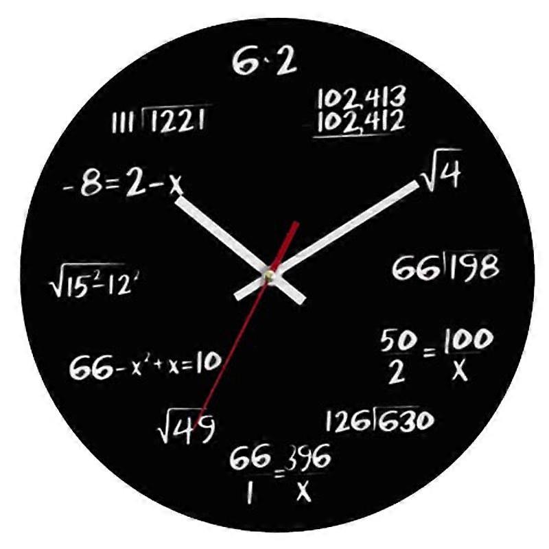 Math Wall Clock - Unique Wall Clock - Each Hour Marked by a Simple Math Equation,11.8inch