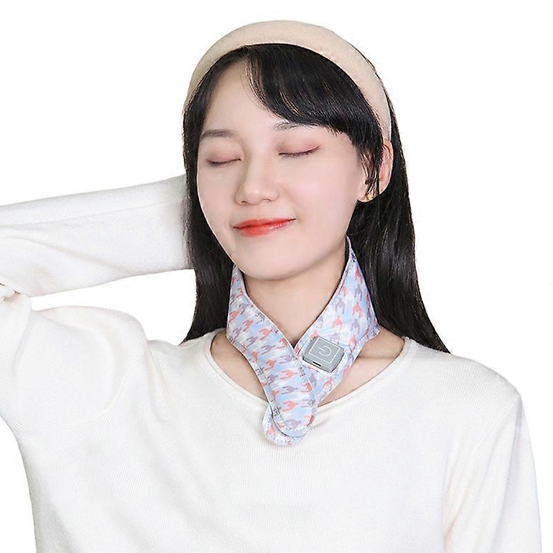 USB Electric Scarf 3 Temperature Modes Rechargeable Folding Quick Heating Soft Keep Warm Safe Heat Therapy Massage Heated Neck Wrap Pad for Winter Qin