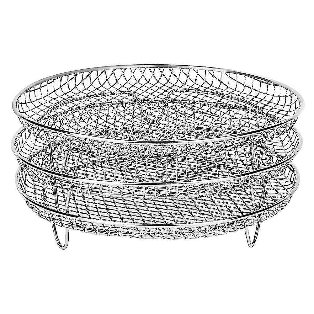 8-inch 3-layers Rack Stackable Grid Grilling Rack Less Steel Round Rack Kit Oven Er