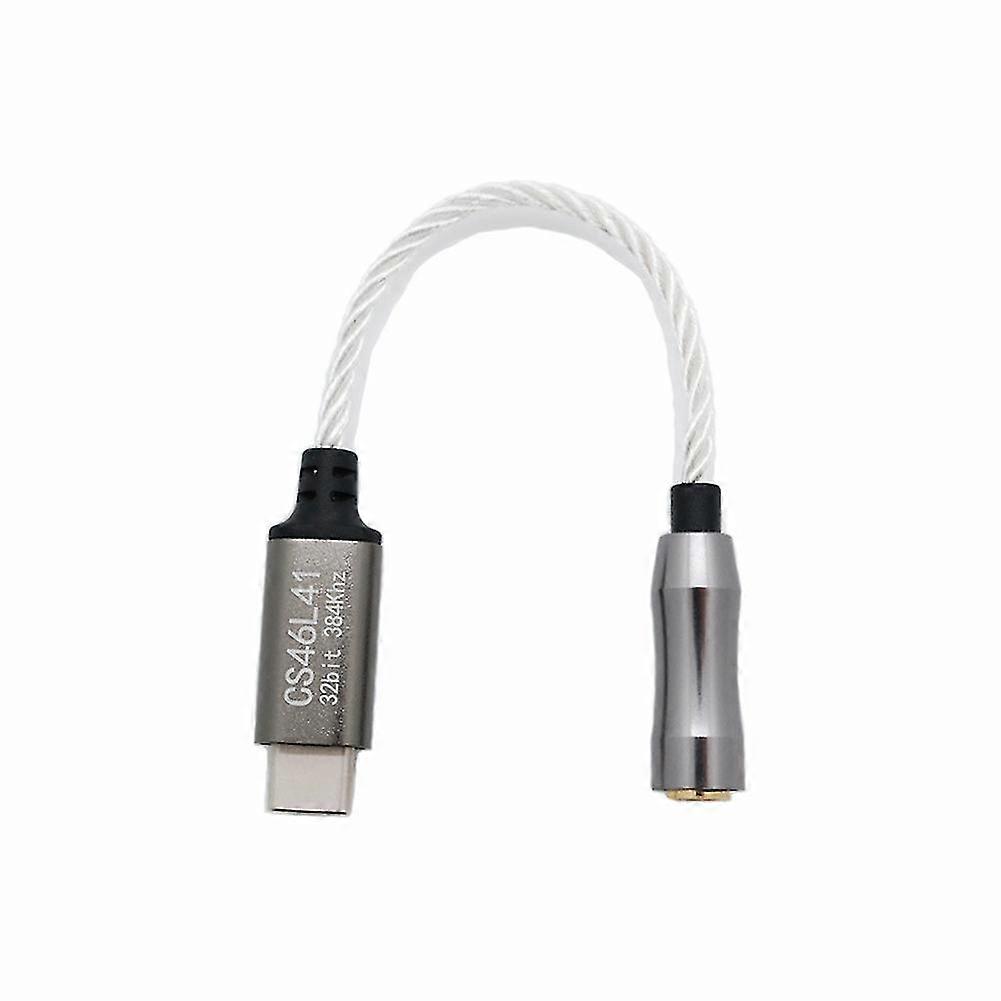Type-c To 3.5mm Hifi Digital Headphone Amplifier Cs46l41 Chip Decoding Dac Audio Adapter Cable For