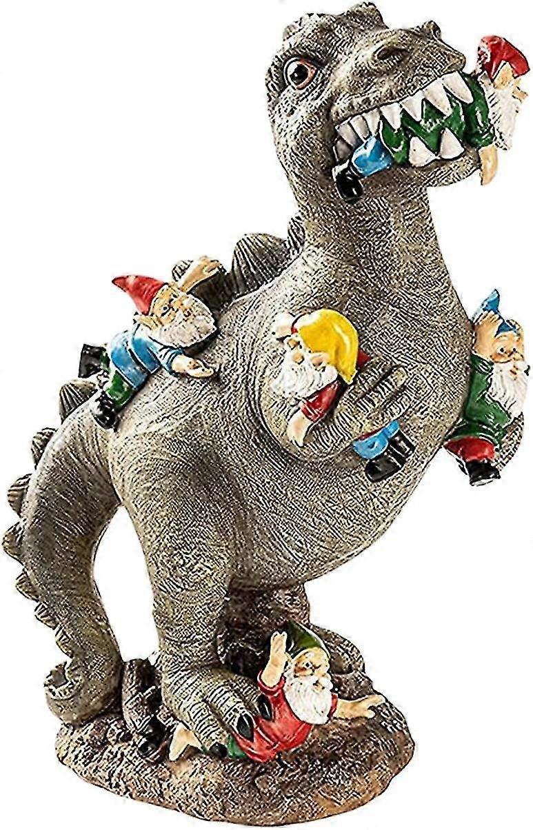 Garden Gnome Statues Outdoor Decor, Dinosaur