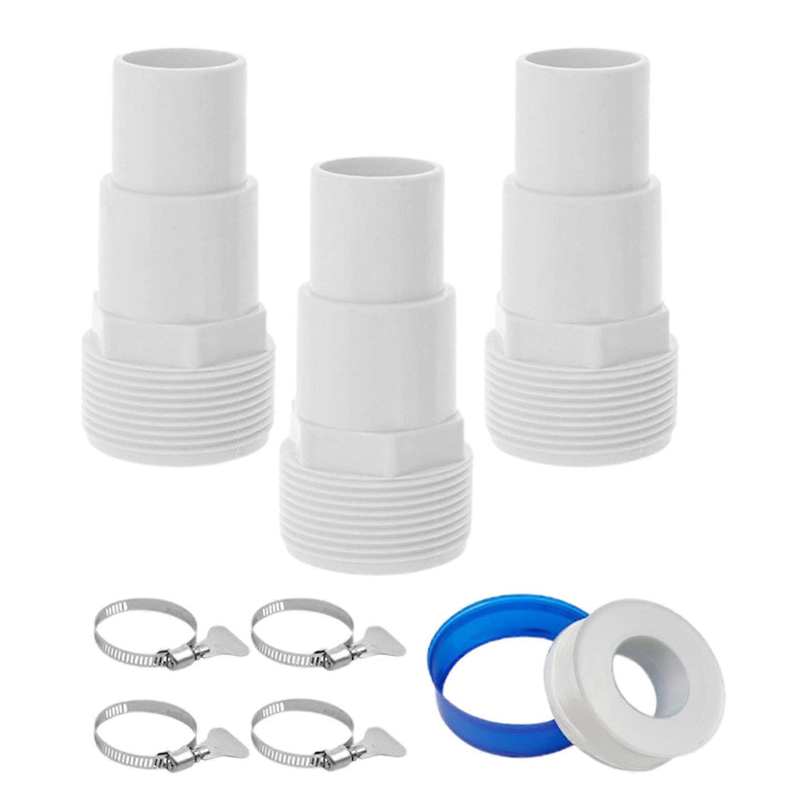 3 Pack Replacement Universal Combo Hose Adapter 1-1/2" Easy Install Pool Supply Above-ground Pool Pump Filter Skimmer Swimming Pool Accessories for SP