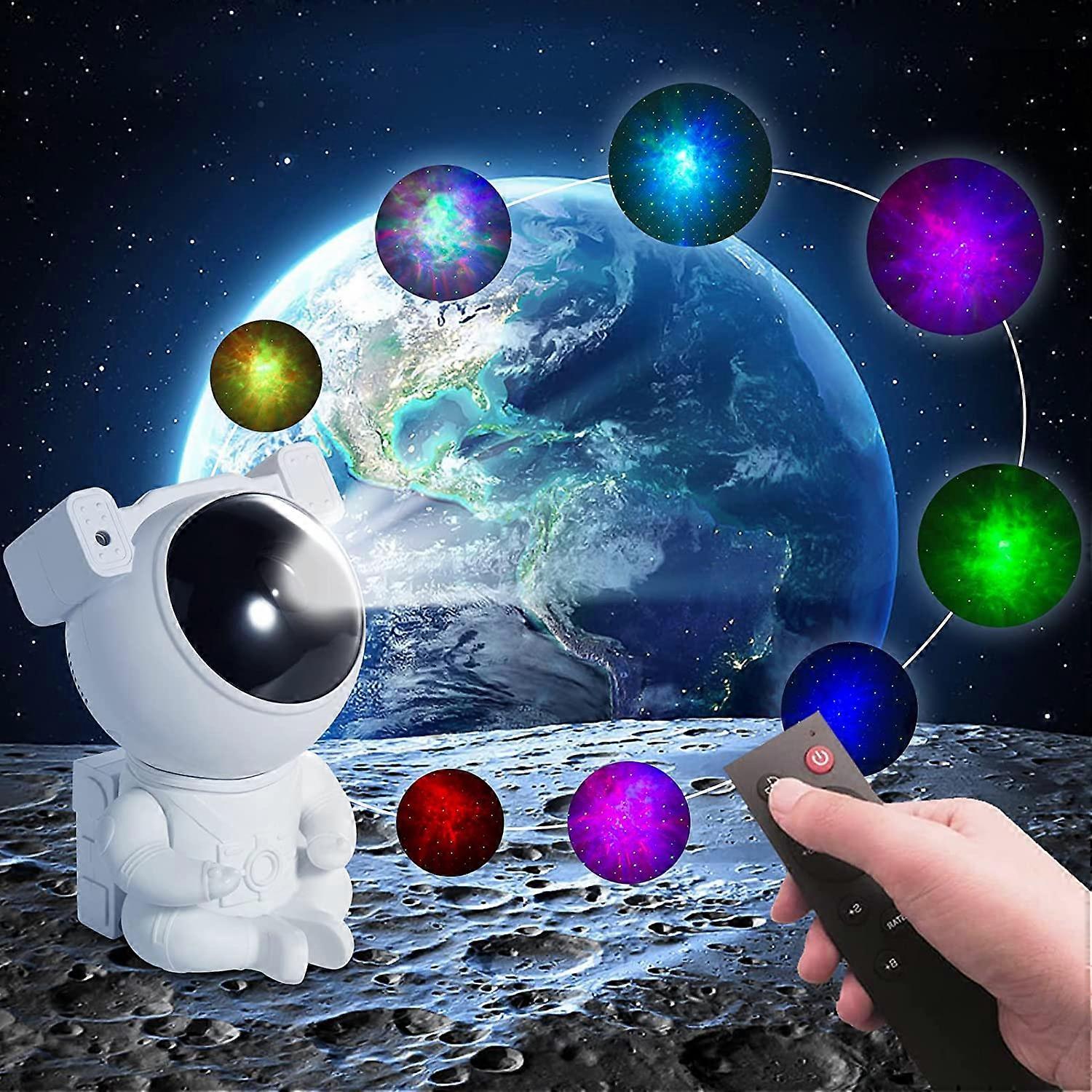 Astronaut Galaxy Projector, Sky Projector Galaxy Nebula Stars Night Light Projection Lamp with Timer and Remote Control for Room Decoration Kids Adult