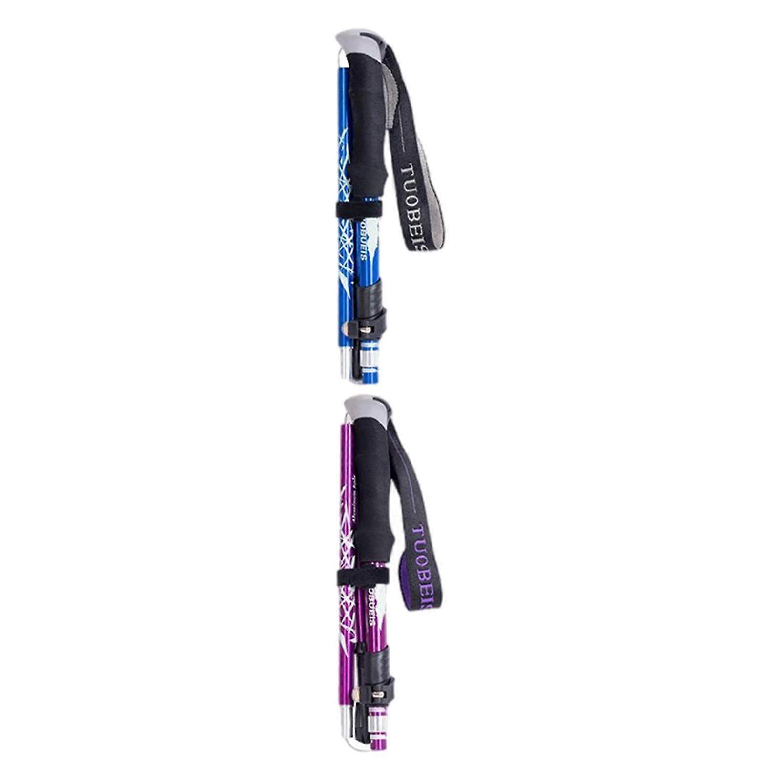 2 Pcs Trekking Poles Foldable Walking Sticks for Walking Backpacking