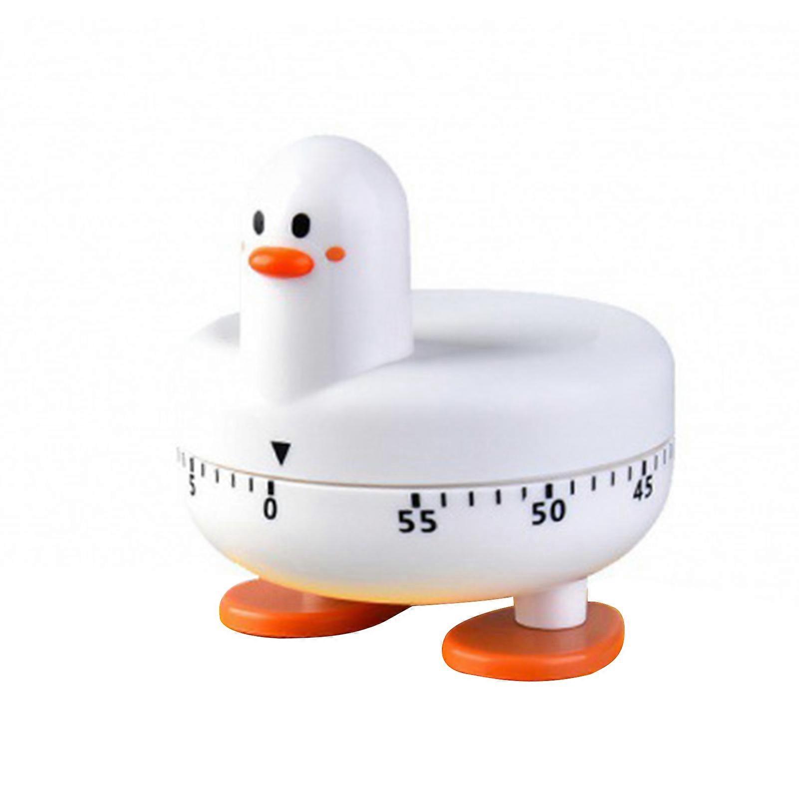 Kitchen Timer Eye-catching Cartoon Shape Plastic Lovely Duck Mechanical Study Timer for Home KAESI