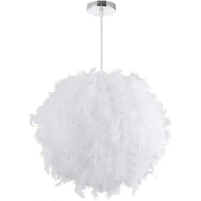 Cisea Chandelier Suspension In Feathers 30 Cm E27 40w Whitewithout Light Source