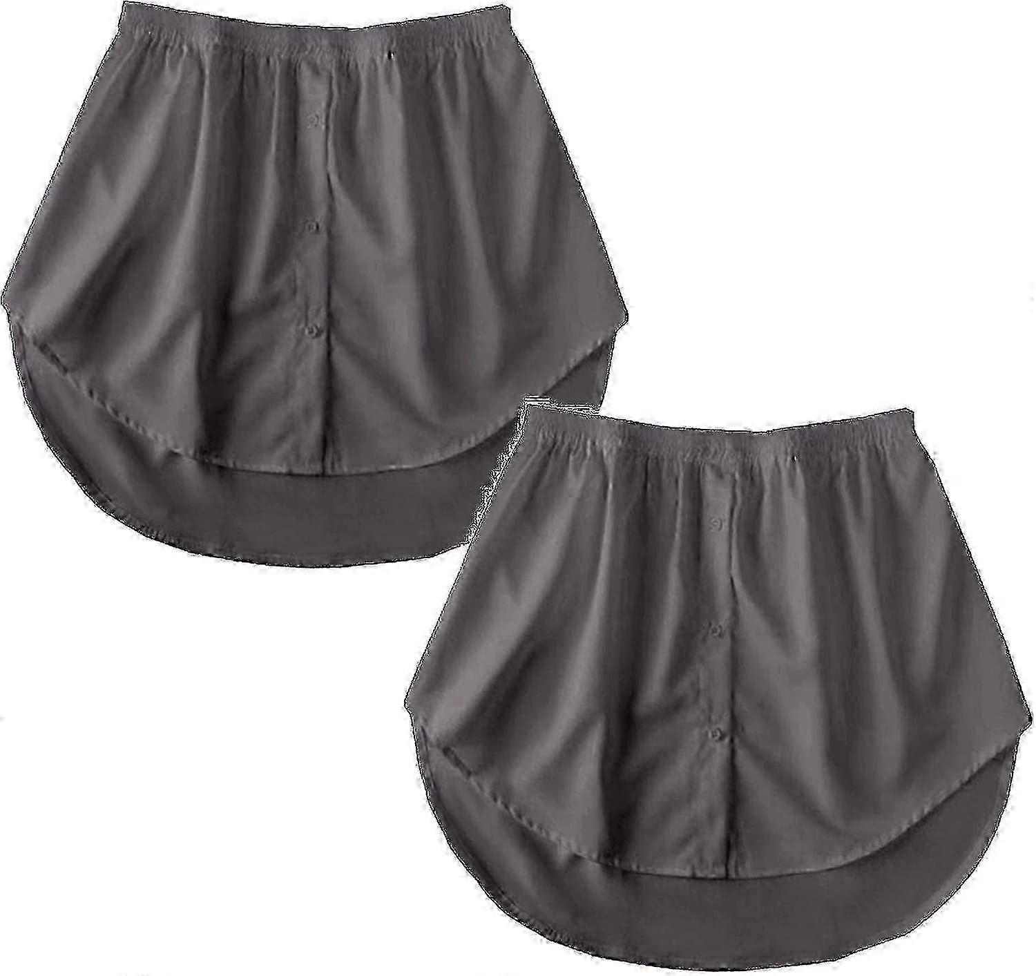 2 Pack Przedłużenia koszul damskich, spódnica mini, spódnica bluzki, halka Extender Fałszywa koszulka z obszyciem Mini spódnica