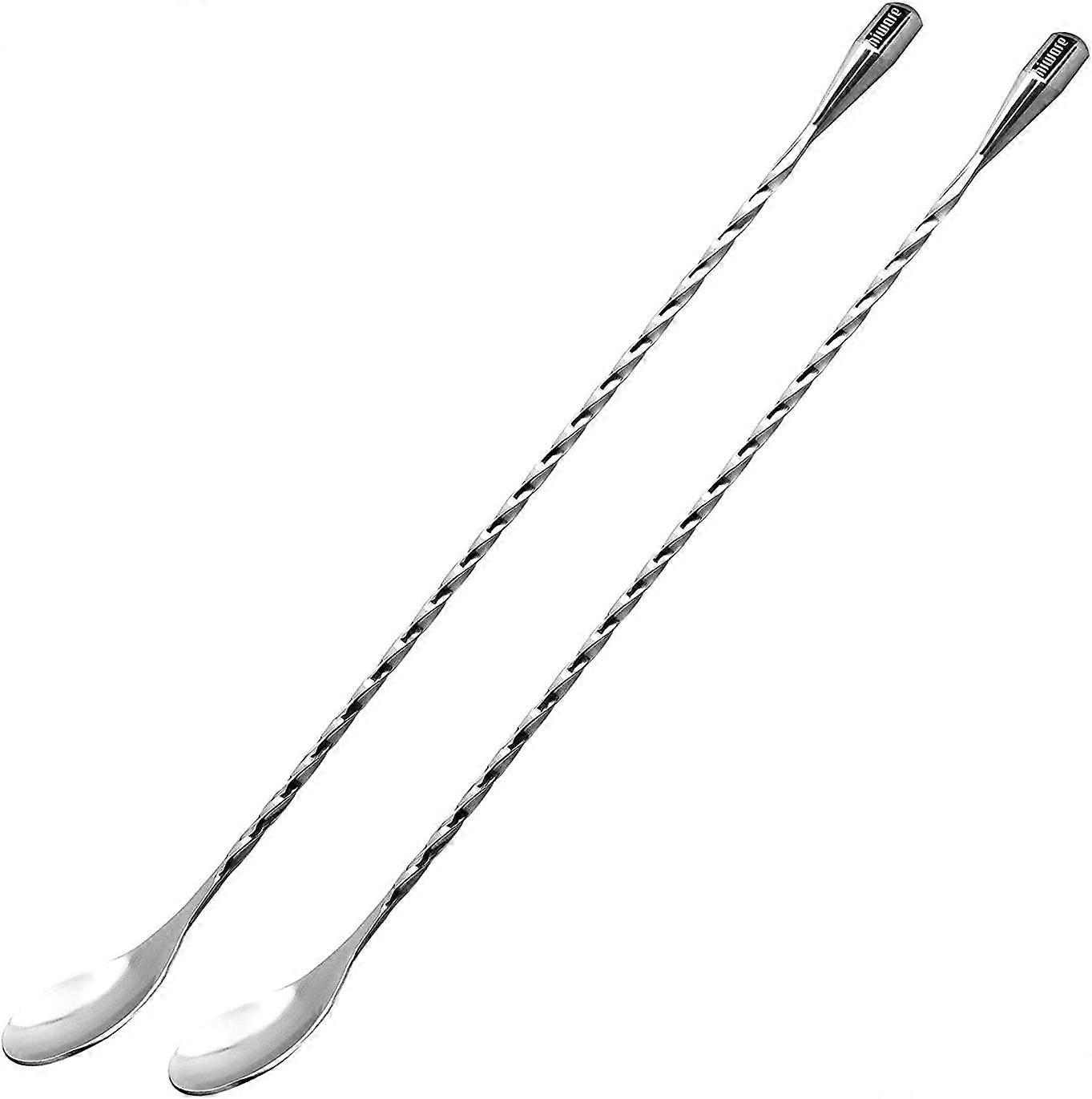 Set Of 2 Spoons To Mix In Stainless Steel, Spoon Spoon In The Shape Of A Spiral