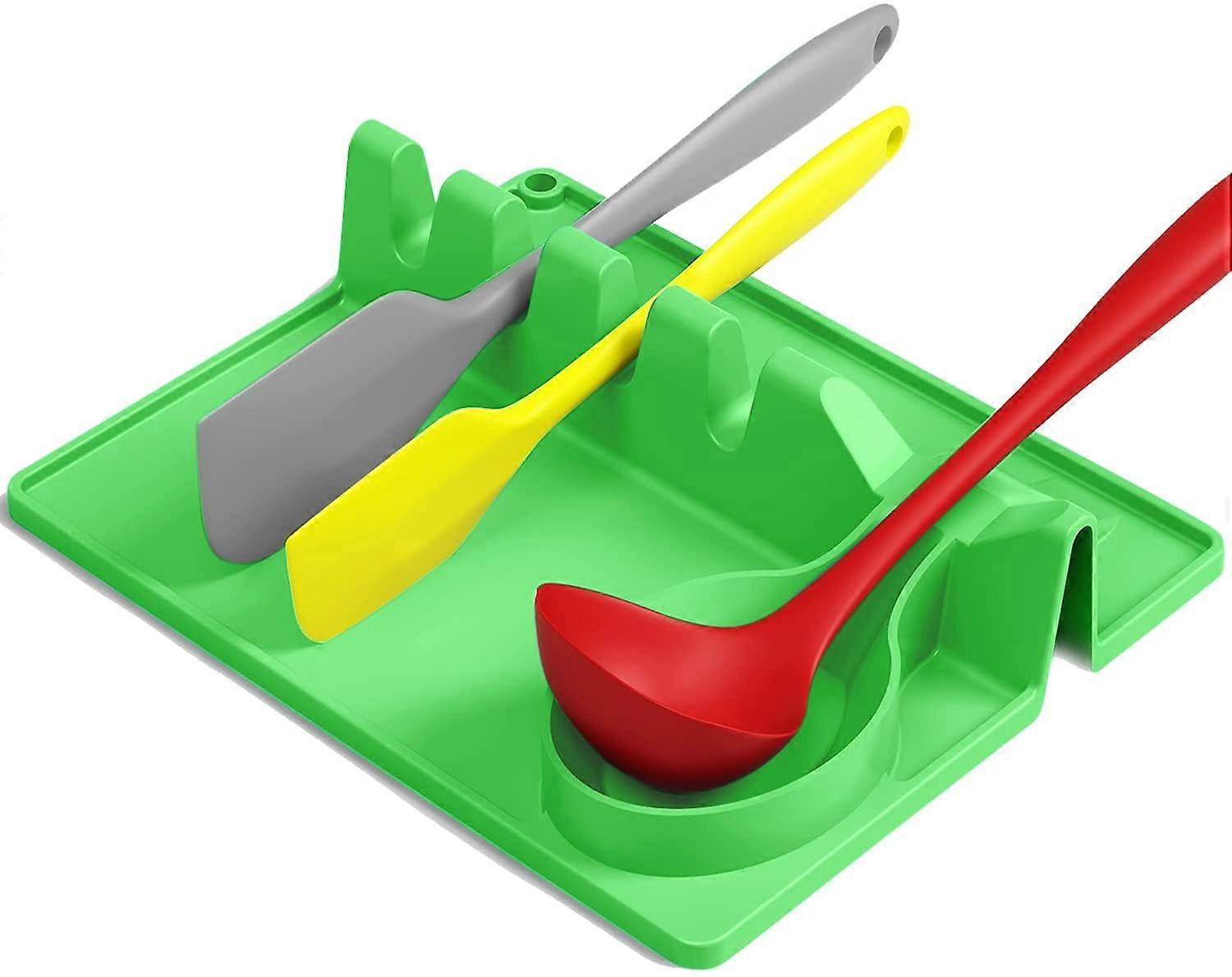 Silicone Spoon Rest with Drip Pad for Utensils.Silicone Utensil