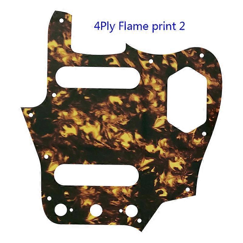 Xin Yue Custom Guitar Pickgaurd Scratch Plate Für 10 Scwer Löcher US Jaguar Gitarre Schlagbrett Scratch Plate Flame Pattern