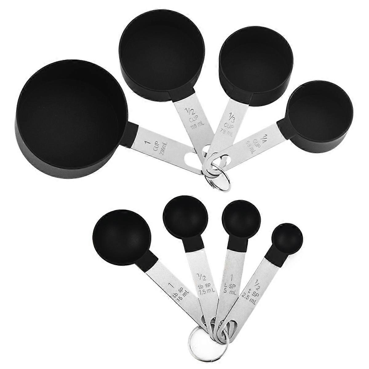 KXJ-1 Measuring cup and spoon set Stainless steel handle nested measuring cups, cooking and baking kitchen utensils