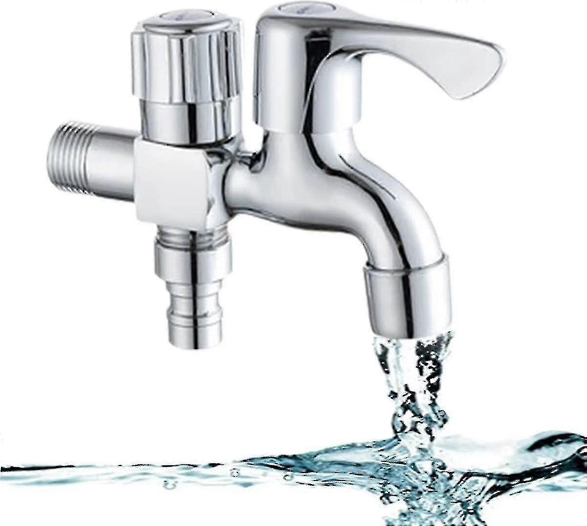 Robinet extérieur Double Sortie Robinet Haute Qualité Laiton Jardin Robinet Double Sortie 3/4 '' Sortie 3/