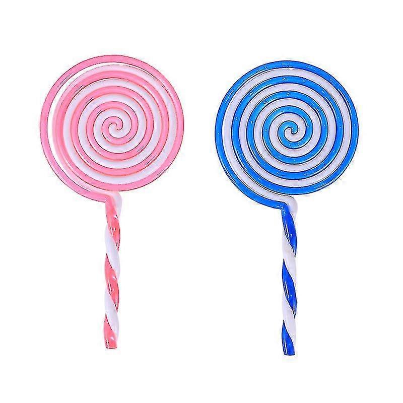 2pcs コスプレピエロドレスアップ小道具、プラスチックロリポップ装飾、ランダムカラー
