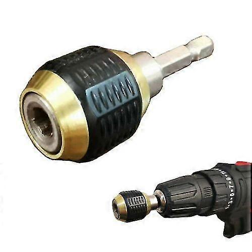 1/4" Inch Keyless Drill Bit Chuck Quick-change Adapter Converter Hex Shank Newly