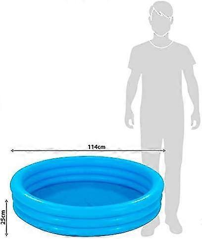 Intex 59416np Crystal Blue Three Ring Inflatable Paddling Pool 1.14m X 25cm