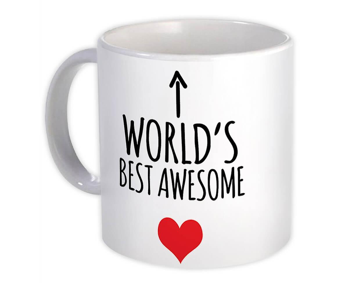 Gift Mug: Worlds Best AWESOME Heart