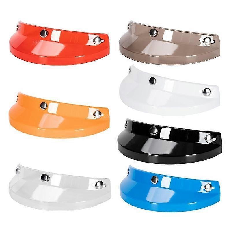 3 Snap-Button Visor Len Visor Flip Up Wind Shield para casco de moto de cara abierta