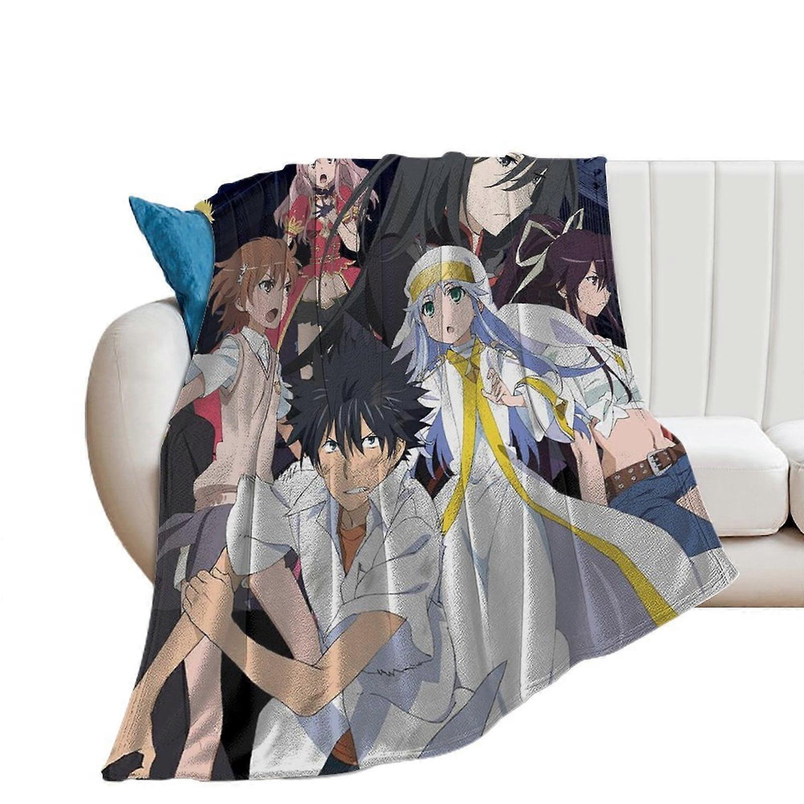 A Certain Magical Index Blankets 40&quot;*50&quot;(100*130cm) For Couch Bed Sofa Living Room-KDE29191